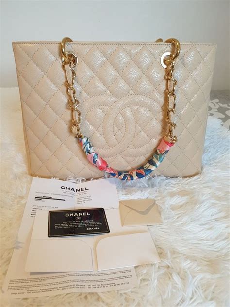 chanel gst bag beige|More.